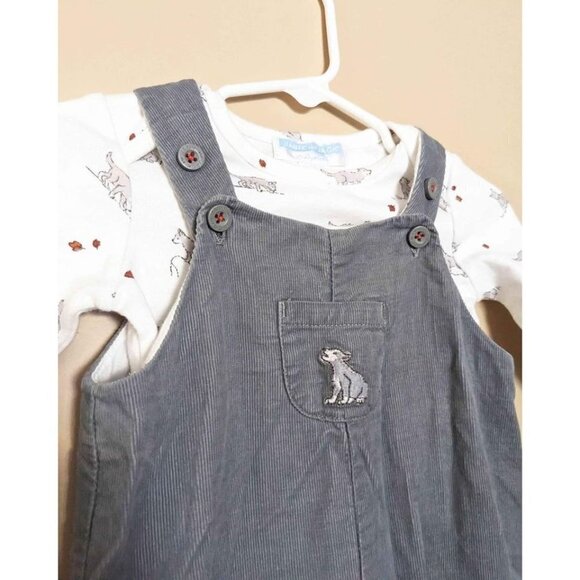 Janie and Jack layette baby overalls outfit set 3-6 months holiday christmas - Picture 2 of 4